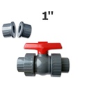 1" sl/FPT grey true union ball valve EPDM seal