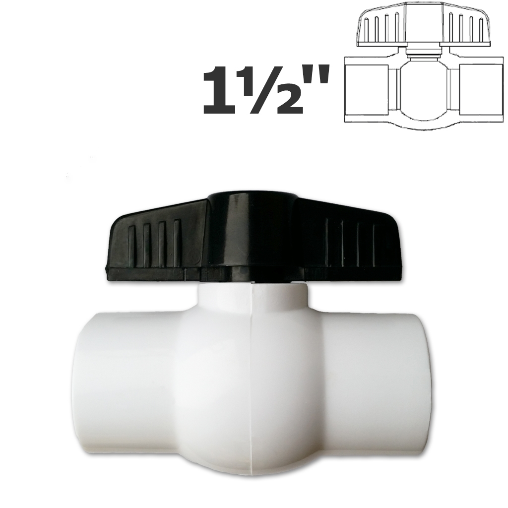 1 1/2" sl white ball valve