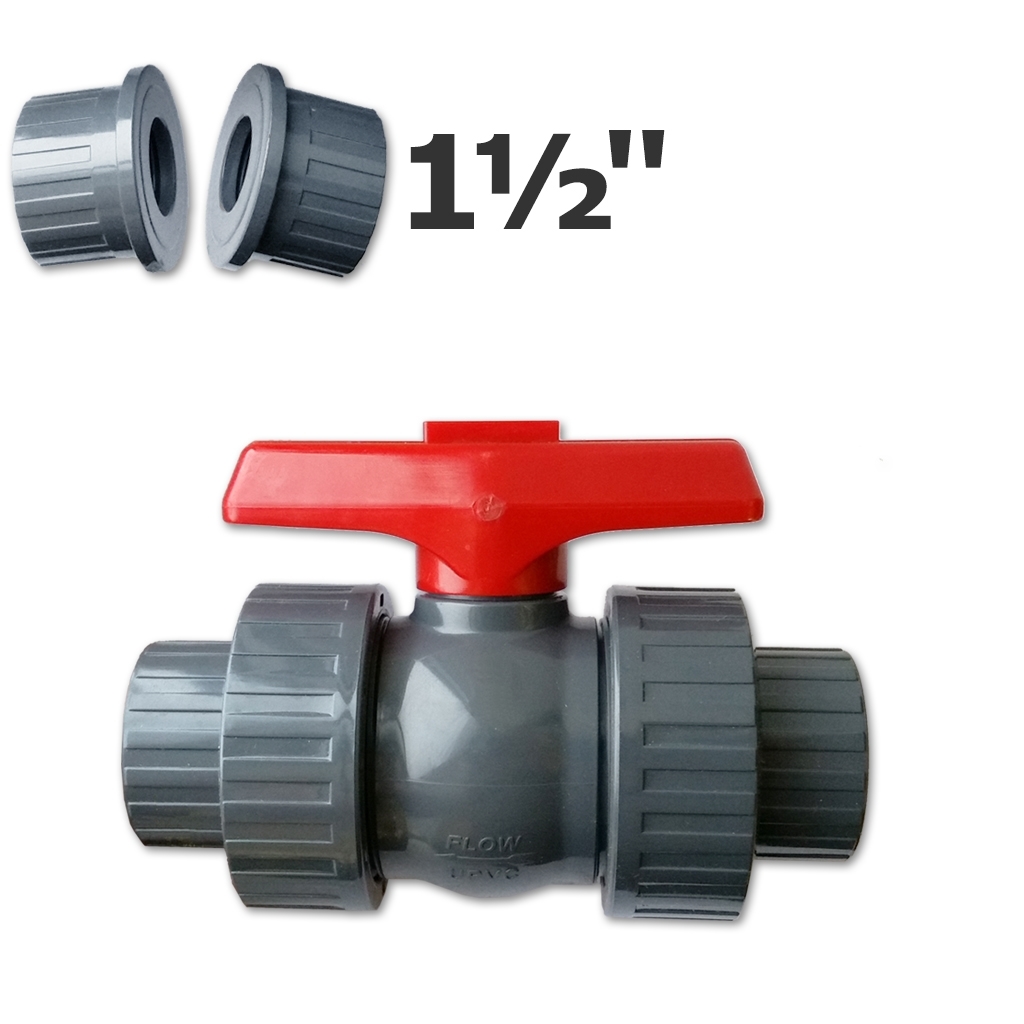 1 1/2 in. sl/FPT grey true union ball valve EPDM seal