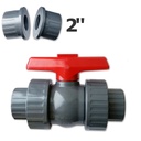 2" sl/FPT grey true union ball valve EPDM seal