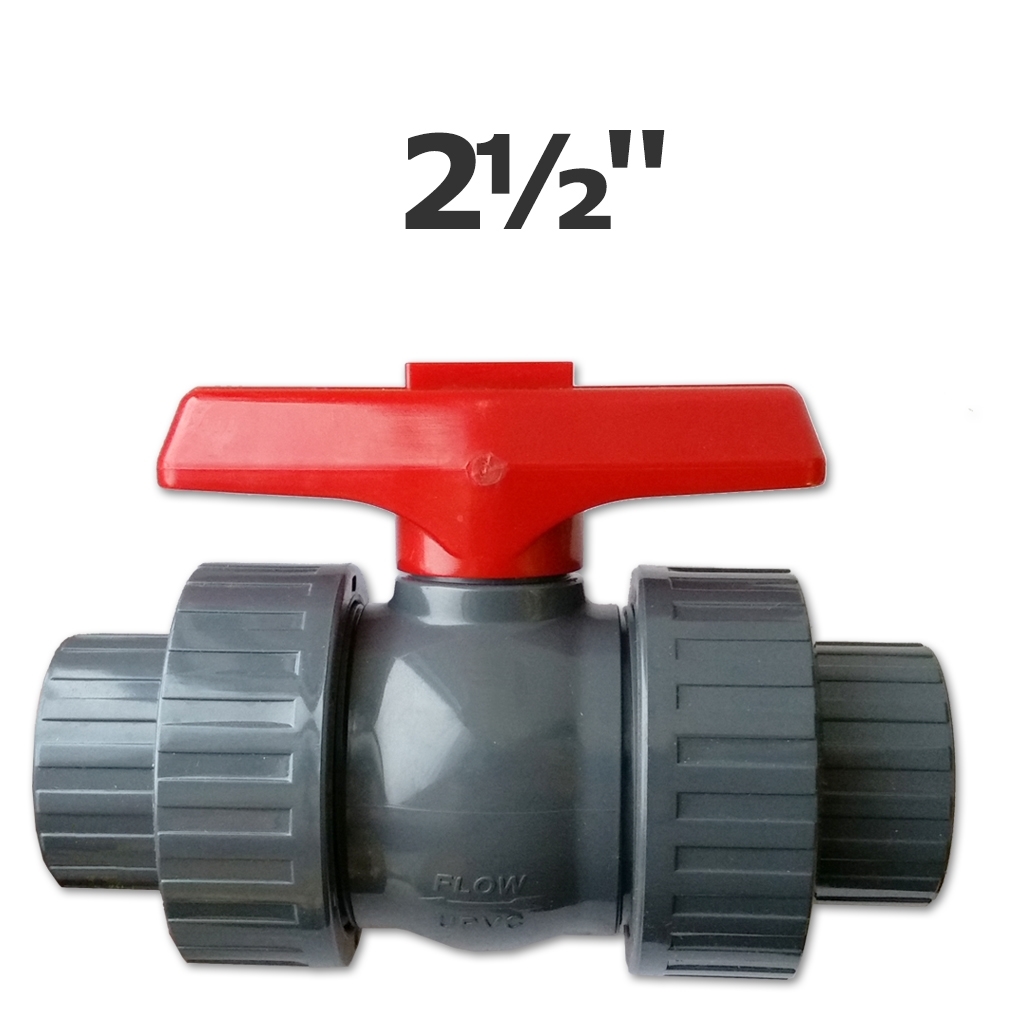 2 1/2 in. sl grey true union ball valve EPDM seal