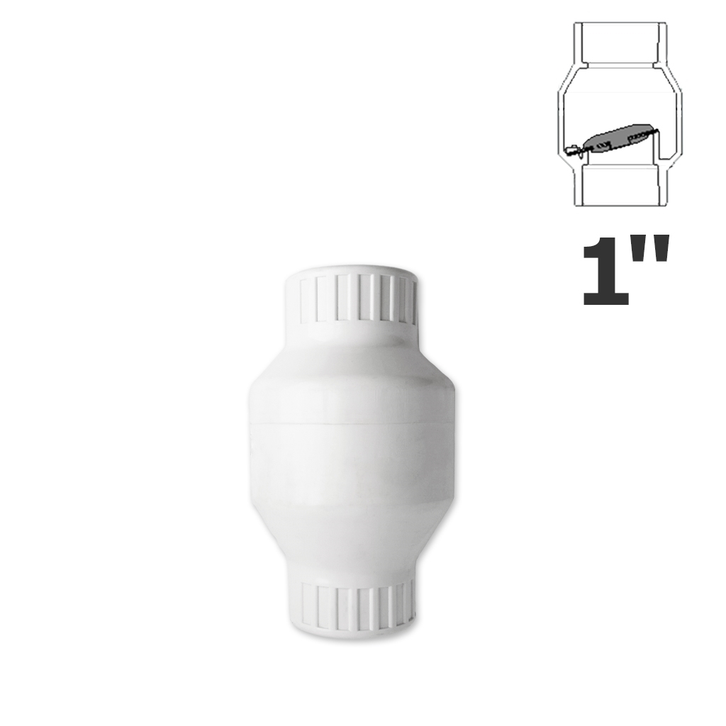 1 in. sl white PVC swing check valve