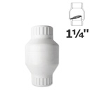 1 1/4" sl white PVC swing check valve