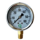 Pressure gauge 2 1/2", 0-60 PSI, 1/4" MPT, glycerine