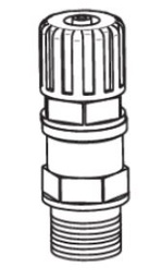 [160-140-10AC-59-806-F] Clapet anti-retour d'injection (injection valve) 4x6 PVDF pour système avec pompe doseuse ITC Dostec