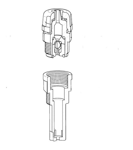 [160-140-10AC-18-821-F] ITC Injection check valve 6X8 45mm PVDF connector 3/4'' for ITC Dostec