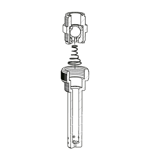 [160-140-10AC-62-818-F] ITC Injection check valve 3/4 long 108 PVDF - spring