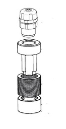[160-140-10AC-18-836-P] Clapet de pied (foot valve) 6x12 filtre disque PP pour système pompe doseuse ITC Dostec