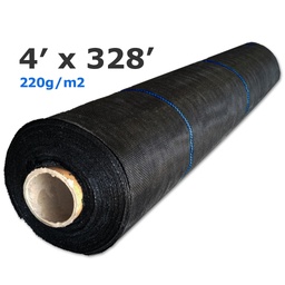 [140-110-041120] Black blue-lined woven ground cover 1.22mx100m (4' x 328') 220g, permeable