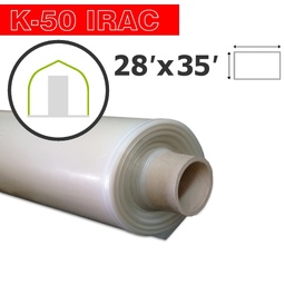 [140-130-01K14-F28-035P] Poly 28' Hoja IRAC 6mil K-50 50UV Klerk's 28' x 35' *Invernadero 1* - Como se ve en l'Académie Potagère