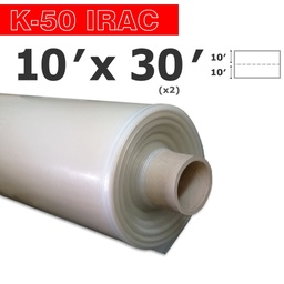 [140-130-01K10-D10-030P] Poly 10' Sheeting 2/roll IR/AC 6mil K-50 50UV Klerk's *pre-cut* 10' x 30'