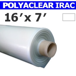 [140-130-03P0X-F16-007P] Poly 16' Sheet IRAC 7.2mil Polyaclear 50UV Agripolyane *pre-cut* 16' x 7'
