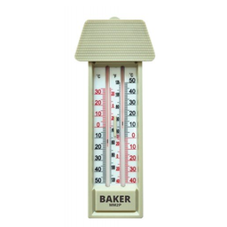 [160-110-042412] Thermomètre min-max à bouton pressoir Baker MM2P (sans mercure)