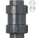 Clapet anti-retour à bille PVC true union grise joint EPDM