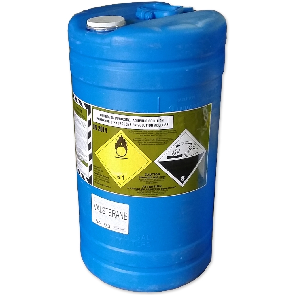Hydrogen peroxide 35%H2O2 64kg | Groupe horticole ledoux inc.