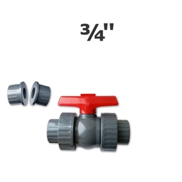 [150-150-012600] 3/4 in. sl/FPT grey true union ball valve EPDM seal