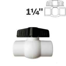 [150-150-013000] 1 1/4 in. sl white ball valve