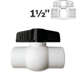 [150-150-013400] 1 1/2" FPT white ball valve