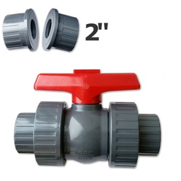 [150-150-013700] 2" sl/FPT grey true union ball valve EPDM seal