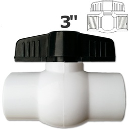 [150-150-014200] 3 in. FPT white ball valve