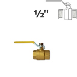 [150-150-021300] Brass 1/2" FPT ball valve