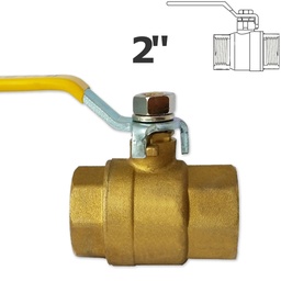 [150-150-021700] Brass 2 " FPT ball valve
