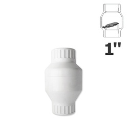 [150-150-051200] 1 in. sl white PVC swing check valve