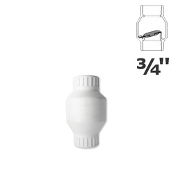 [150-150-051000] 3/4 in. sl white PVC swing check valve