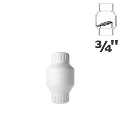 [150-150-051000] Valvula de retención 3/4"sl pvc blanco