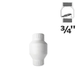 [150-150-051100] 3/4 in. FPT white PVC swing check valve