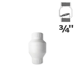 [150-150-051100] Valvula de retención 3/4" FPT pvc blanco