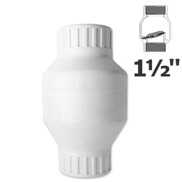 [150-150-051600] Valvula de retención 1 1/2" FPT pvc blanco