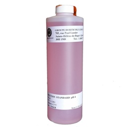 [160-110-023300] Solution de calibration pH4 (rouge) 500 ml