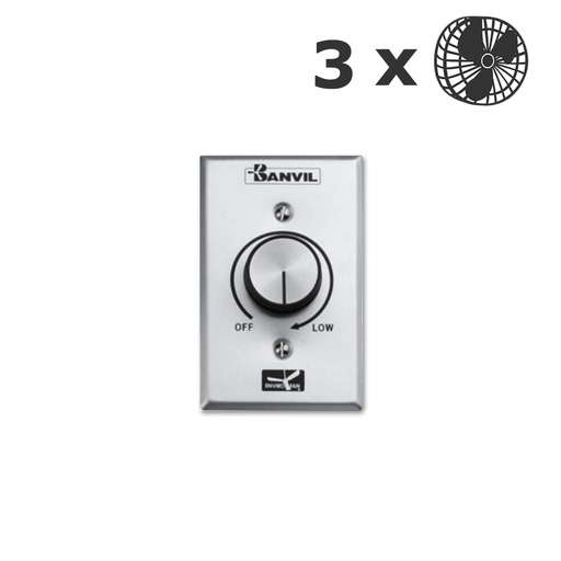 [160-130-021200] Contrôle de vitesse pour 3 ventilateurs HAF, max. 5,0 A