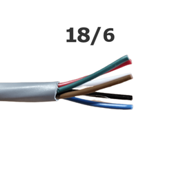 [180-110-013300] Cable PVC/PVC 18/6 FT-4 600V grey unshielded (m)