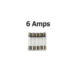 [180-110-045176] 6 Amp Bussmann Fuses, AGC-6 (5/pkg)