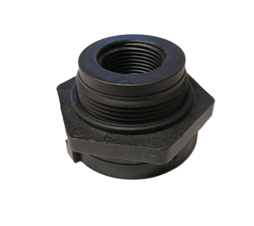 [190-110-008375] Adaptador negro de tanque 1" FPT PP
