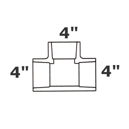 [190-110-000795] T gris 4 sl x 4 sl x 4 sl sch 40