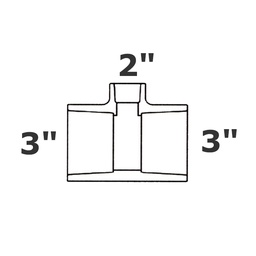 [190-110-002495] T reductor gris 3 sl x 3 sl x 2 sl sch 40