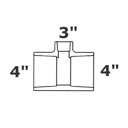 [190-110-002555] T reductor gris 4 sl x 4 sl x 3 sl sch 40