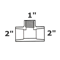 [190-110-002095] T reductor gris 2 sl x 2 sl x 1 FPT sch 40