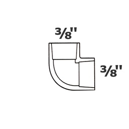 [190-110-002855] Codo gris 90° 3/8 sl x 3/8 sl sch 40