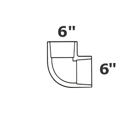 [190-110-003875] Codo gris 90° 6 sl x 6 sl sch 40