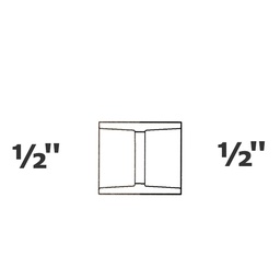 [190-110-003935] Coupling grey 1/2 sl x 1/2 sl sch 40