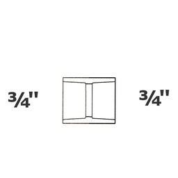 [190-110-003995] Acoplamiento gris 3/4 sl x 3/4 sl sch 40