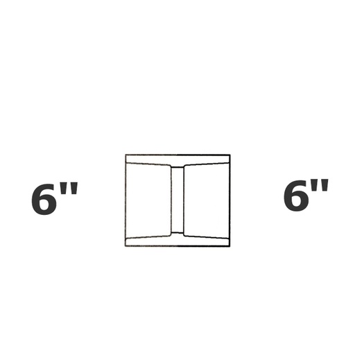 [190-110-004255] Acoplamiento gris 6 sl x 6 sl sch 40