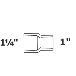 [190-110-004415] Acoplamiento reductor gris 1 1/4 sl x 1 sl sch 40
