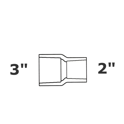 [190-110-004495] Acoplamiento reductor gris 3 sl x 2 sl sch 40