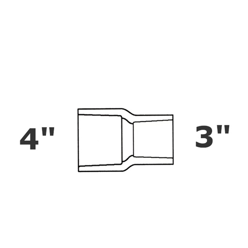 [190-110-004515] Acoplamiento reductor gris 4 sl x 3 sl sch 40