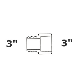 [190-110-005855] Adaptateur gris 3 MPT x 3 sl sch 40